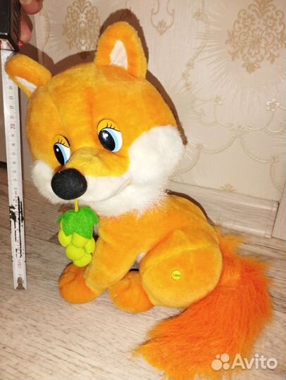 Большая мягкая игрушка лиса