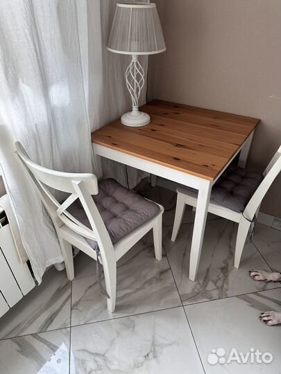 Стол и стулья икеа на кухню