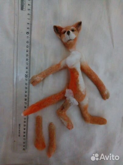 Игрушки ручной работы (не завершина) Лиса