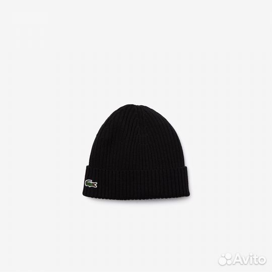 Шапка Lacoste Ribbed Wool Beanie