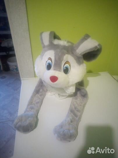 Шапка зайца с ушами