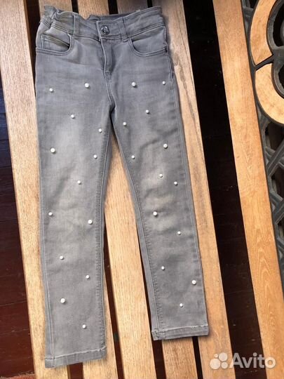 Джинсы slim для девочки на рост 116см