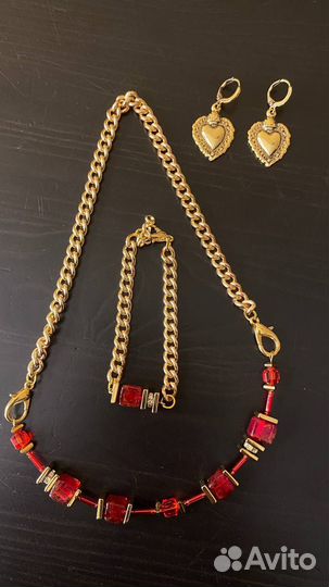 Колье, браслет, серьги Murano