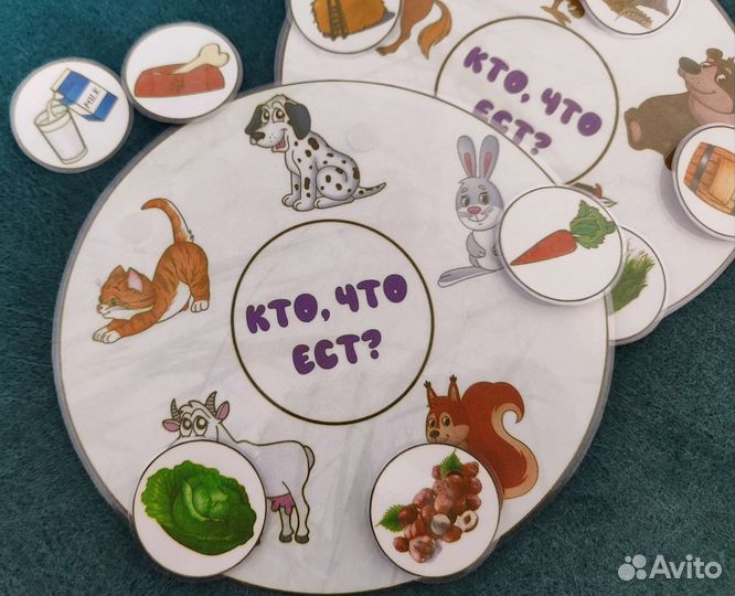 Развивающая игра на липучках 