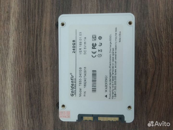 SSD 240gb 2.5 Goldenfir с 10 Windows жёсткий диск