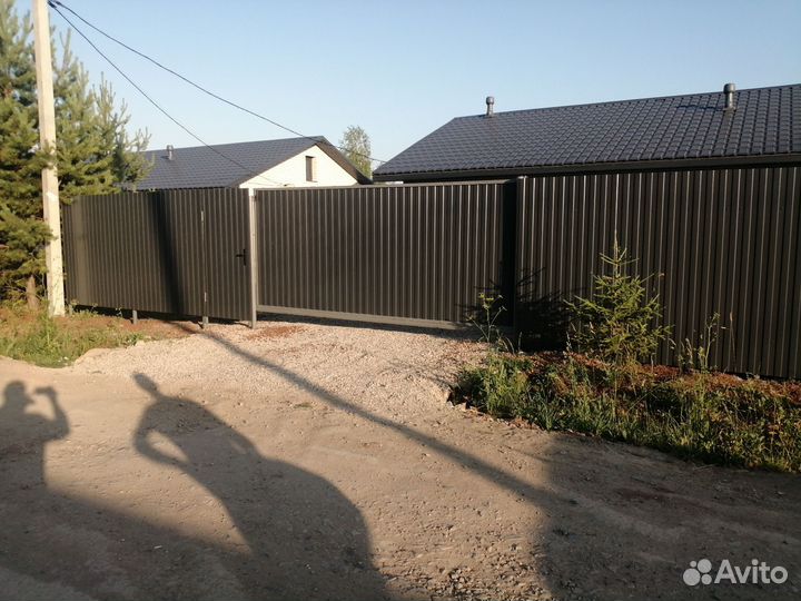 Установка заборов, откатных ворот