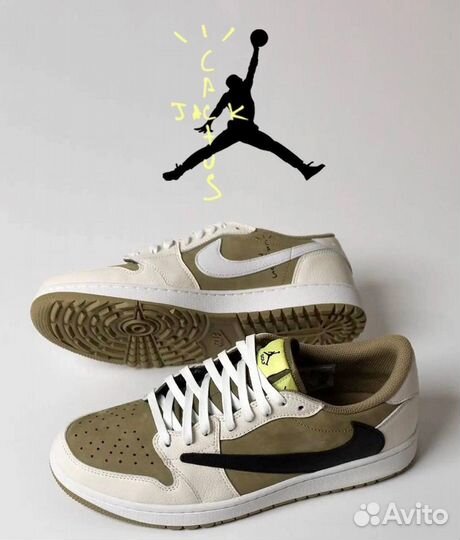 Кроссовки Nike air jordan 1 travis scott golf