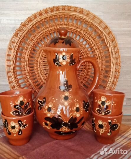 Керамический набор для напитков, винтаж