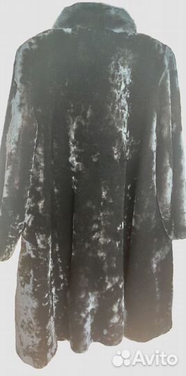 Новая шуба мутоновая с воротником норки