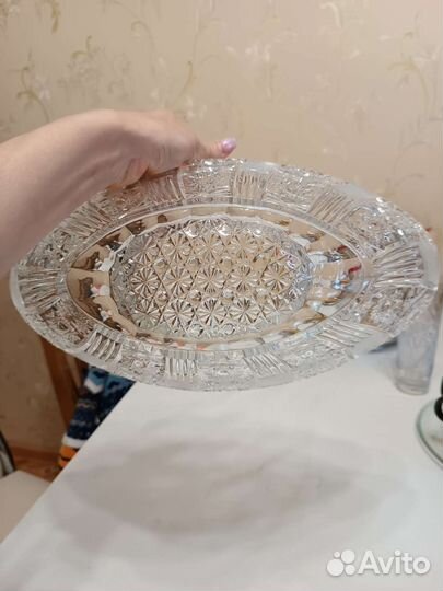 Ваза для фруктов, хрусталь