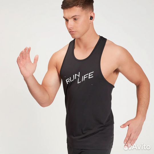 Майка Myprotein Graphic Running - Black