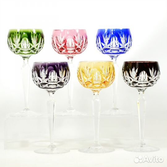 Бокалы вино цветной хрусталь Peill Германия