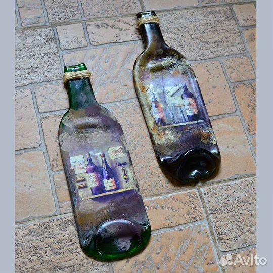 Картина для кухни из двух бутылок