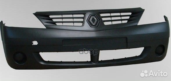Бампер передний без птф Renault Logan 05-09 (P1