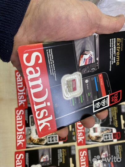 Карта памяти micro sd 128 Sandisk extrem (190/90)
