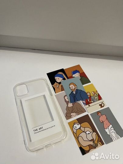 Чехол на iPhone 11 силиконовый с открытками