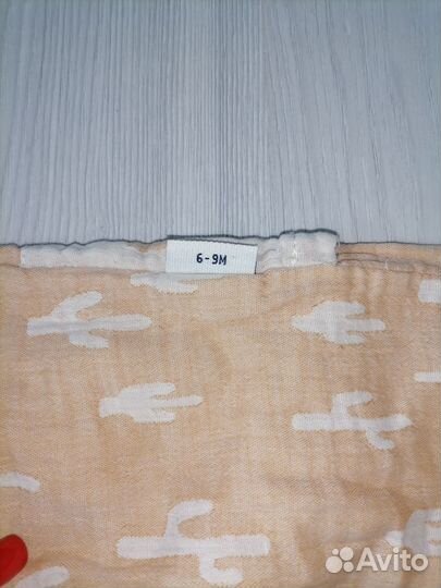 Муслиновый песочник/боди 62