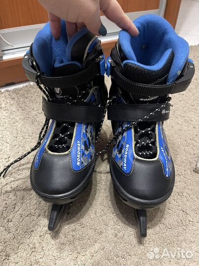 Коньки детские раздвижные nordway 34-37