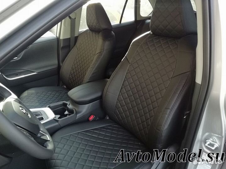 Автомобильные чехлы из экокожи на Toyota Rav-4