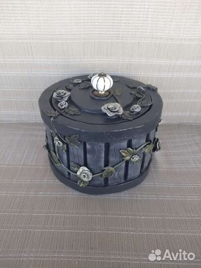 Шкатулка ручной работы с цветами