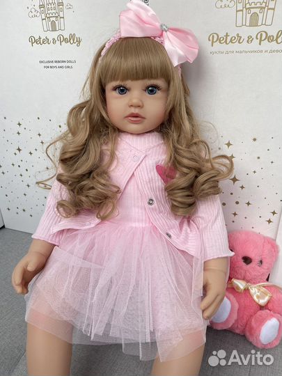 Кукла реборн новая блондинка 60 см