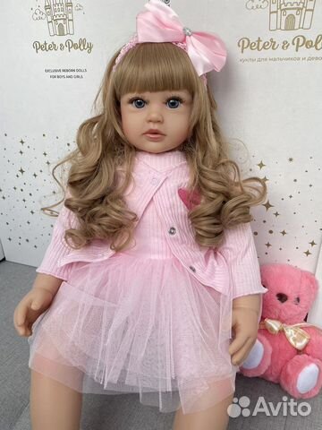 Кукла реборн новая блондинка 60 см