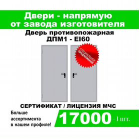 Дверь противопожарная EI60 в наличии