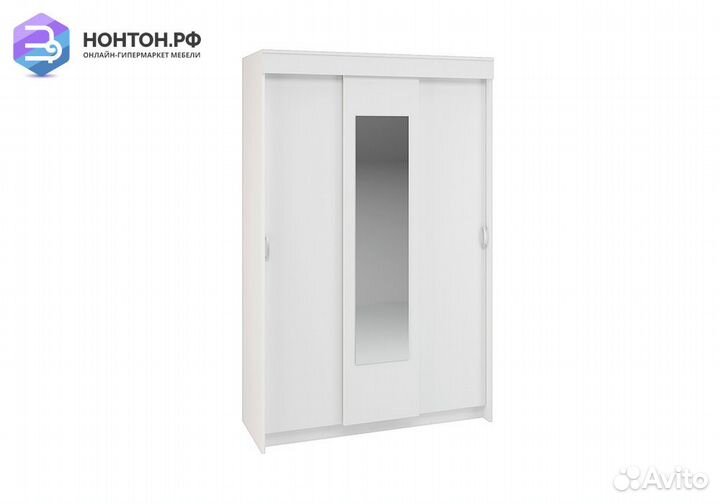 Шкаф-купе Бассо белое дерево