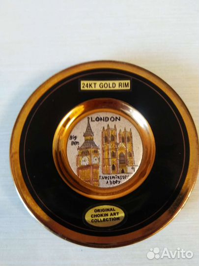 Коллекционная тарелочка chokin 24К