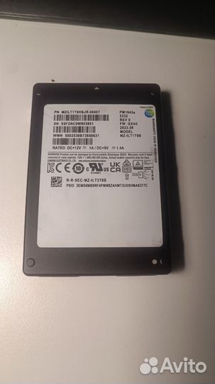 Samsung pm1643a 1.92TB SAS (серверные)