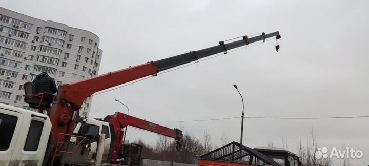 Бортовой грузовик Hyundai HD120 с КМУ Kanglim, 2013