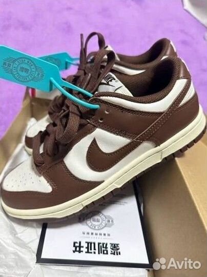 Кроссовки nike dunk low Brown Оригинал