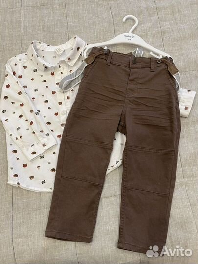 Набор рубашка и джинсы HM 92 р