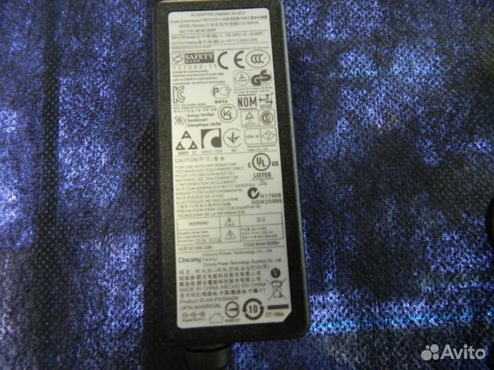 Блок питания для планшета Samsung 12v 3,33a