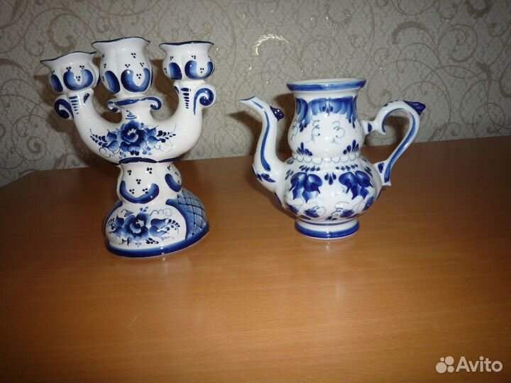 Набор посуды гжель