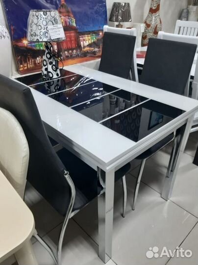 Стол обеденный Аполлон стекло 1,2 м