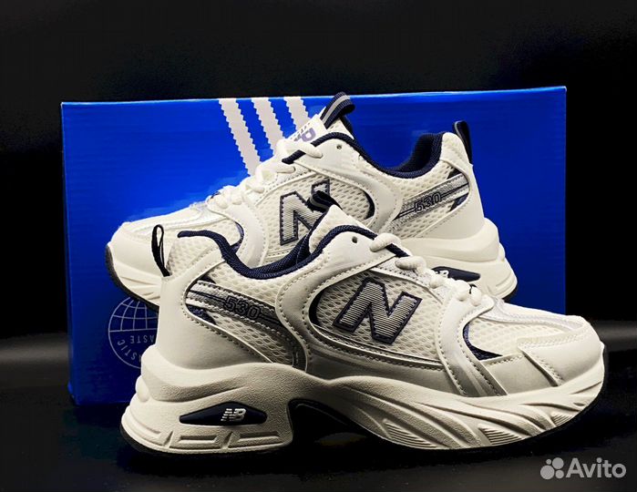 NB 530: Женские, белые, 36-41, комфорт