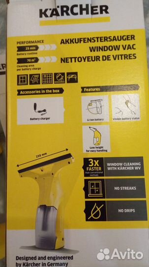 Новый Стеклоочиститель karcher KWI 1 Италия