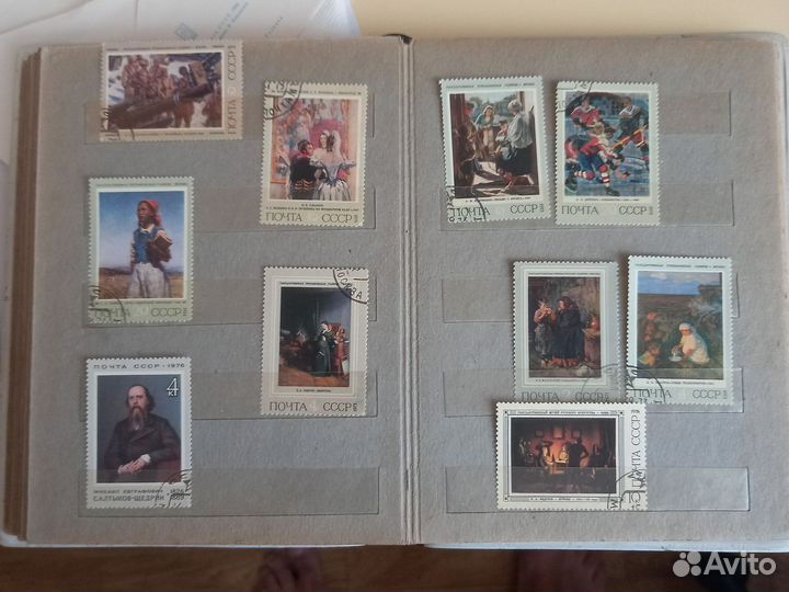 Марки в альбоме