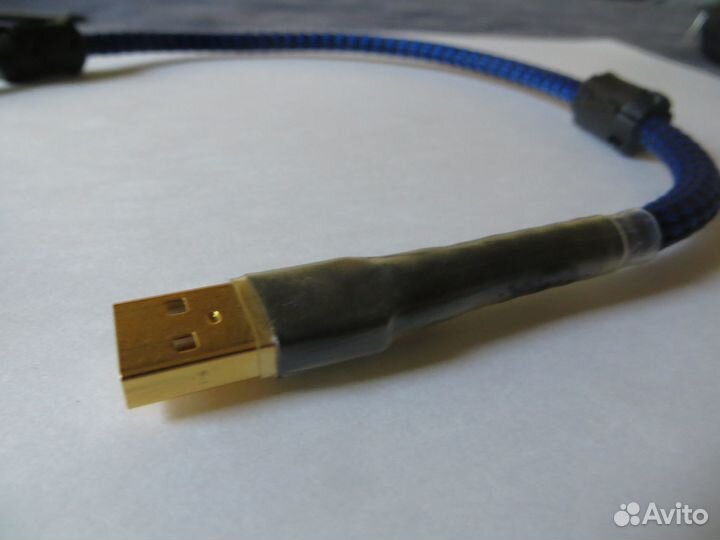 Hifi цифровой посеребрённый аудио кабель USB A - U