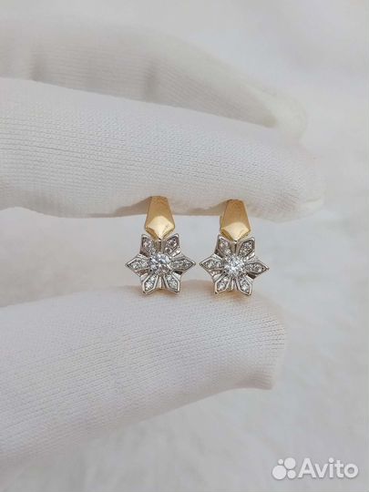 Серьги золото медицинское