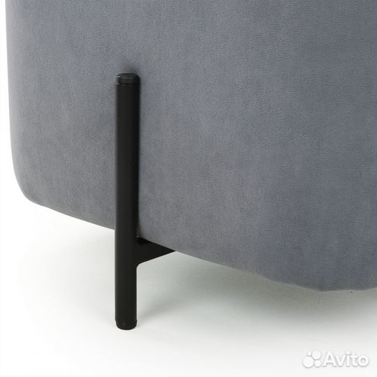 Пуф Beneli гуфи, квадратный, серый, велюр, для гос