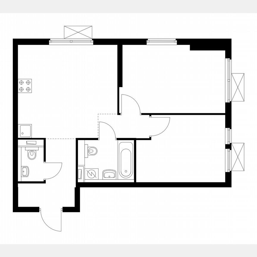 2-к. квартира, 46,4 м², 29/33 эт.
