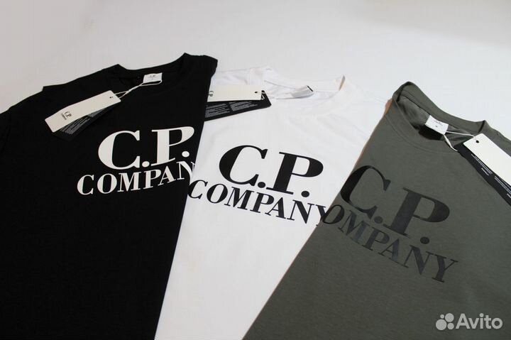 Футболка CP Company Logo Три Расцветки S-xxxl