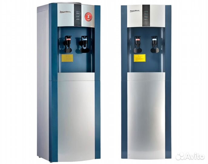Кулер Aqua Work 16 LD/EN серебристый с синим