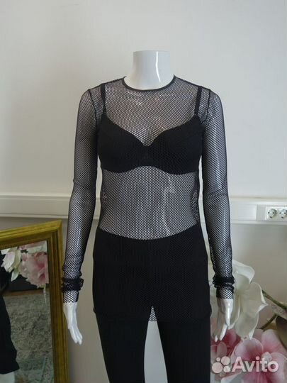 8PM топ сетка длинный рукав оригинал
