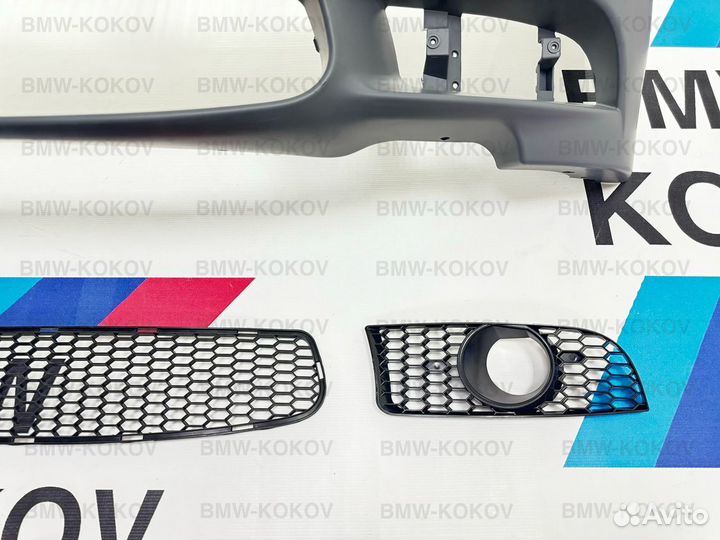 Передний бампер в стиле M3 рестайлинг на BMW E90