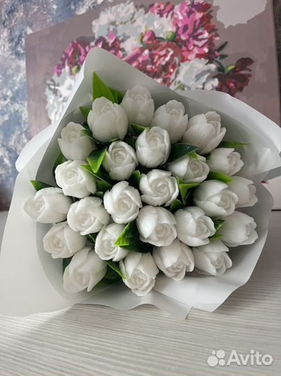 Букет цветы из мыла