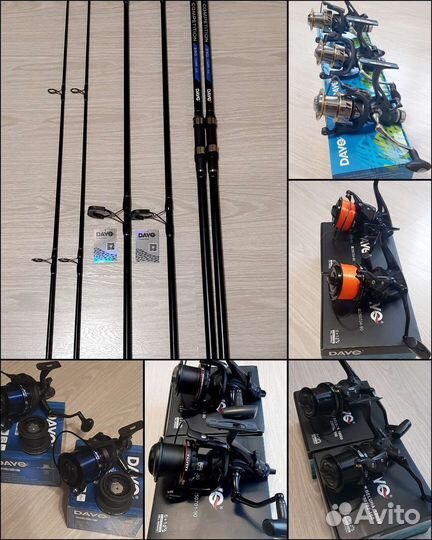 Карповый набор удилище, катушка и леска Dayo