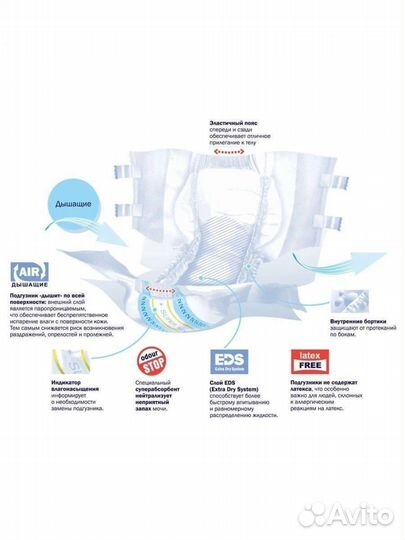Подгузники для взрослых Super Seni L. Польша
